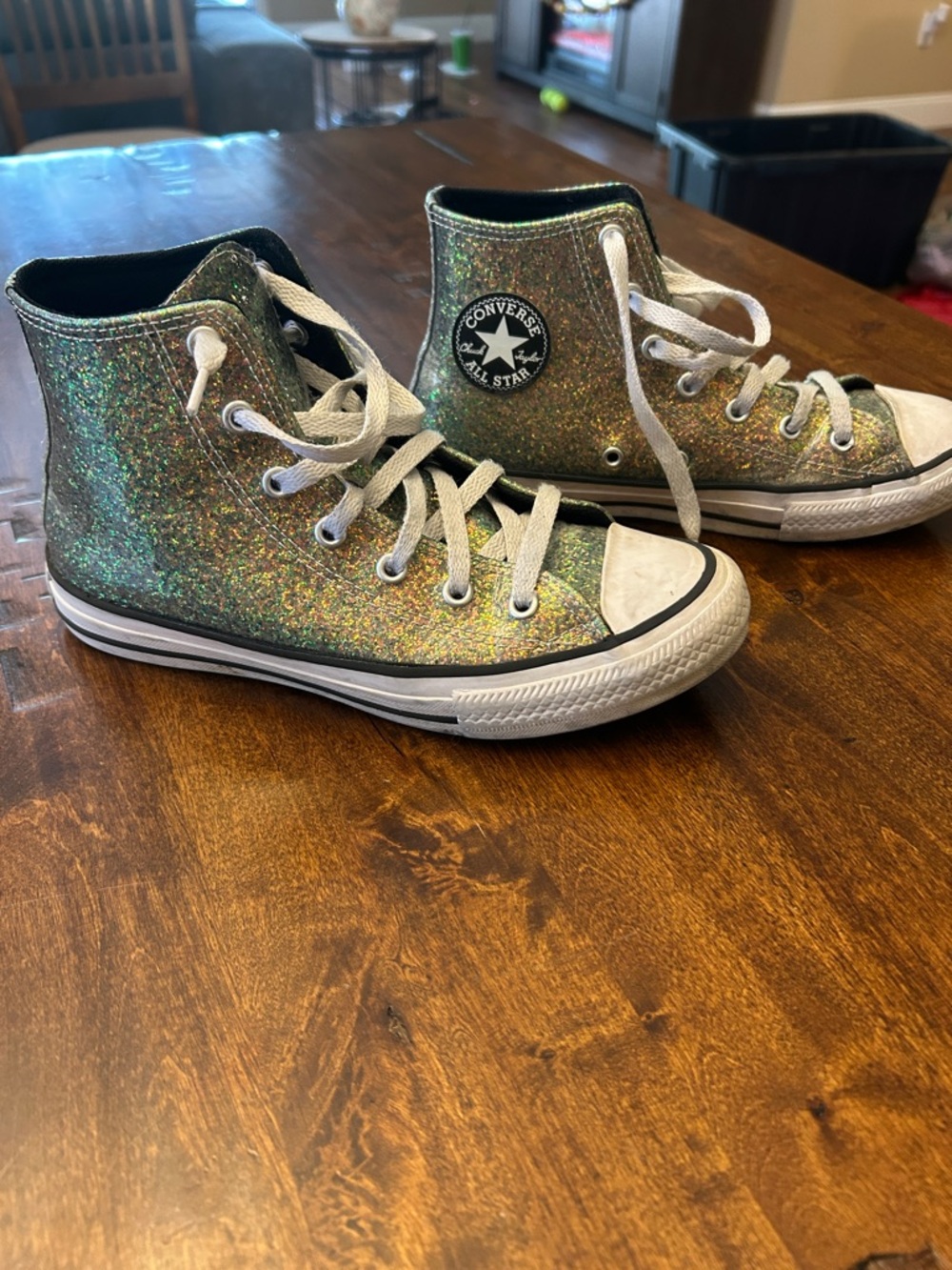 Converse Juniors Glitter High-Top Sneakers
